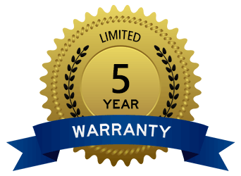 5 Year Limited Warranty badge